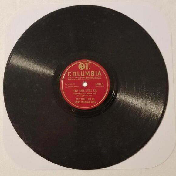 3/$25 Roy Acuff 78 RPM Come Back Little Pal / The Precious Jewel Columbia 37017 - Picture 2 of 5